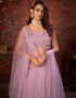 stylish lavender faux georgette indian wedding heavy designer lehenga choli collection with lavender faux georgette rt8804-184238 Back View
